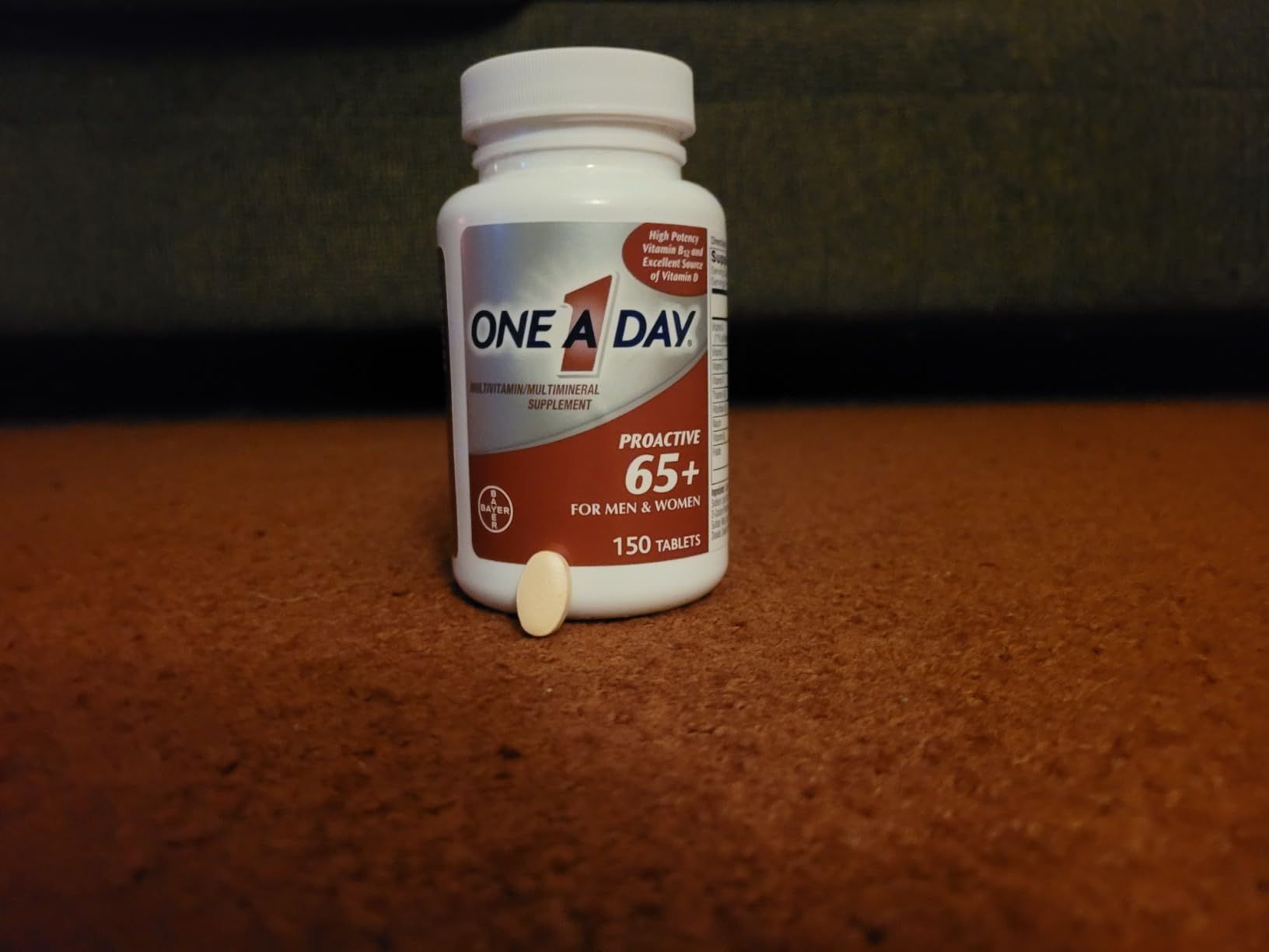 One A Day Proactive 65+, Mens & Womens Multivitamin, Supplement with Vitamin A, C, D, and Zinc to Support Bone Health & Cell Health, Calcium, Folic Acid, Tablet 150 Count customer photo 1