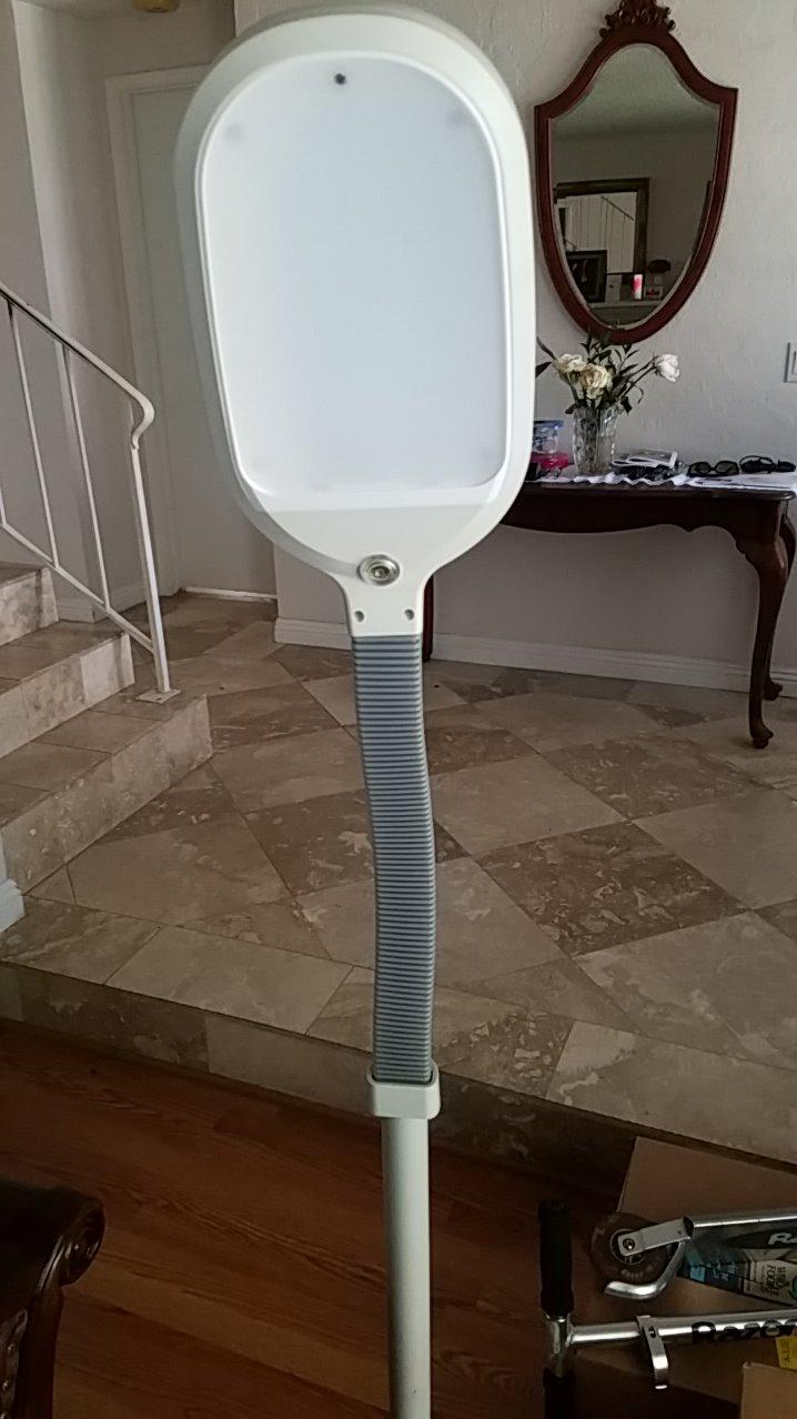 Brightech Litespan - Bright LED Floor Reading Lamp for Over Chair Crafts and Reading, Estheticians' Light for Lash Extensions, Adjustable Standing Lamp for Living Room, Bedroom, Office - Havana Brown customer photo 1