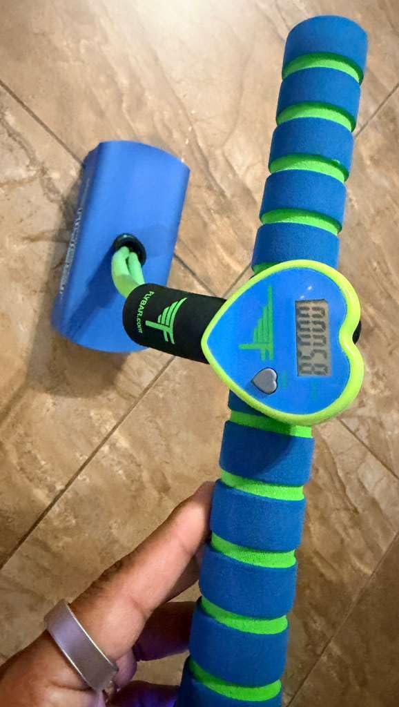 Flybar My First Foam Pogo Jumper for Kids Fun and Safe Pogo Stick, Durable Foam and Bungee Jumper for Ages 3 and up Toddler Toys, Supports up to 250lbs (Blue) customer photo 2