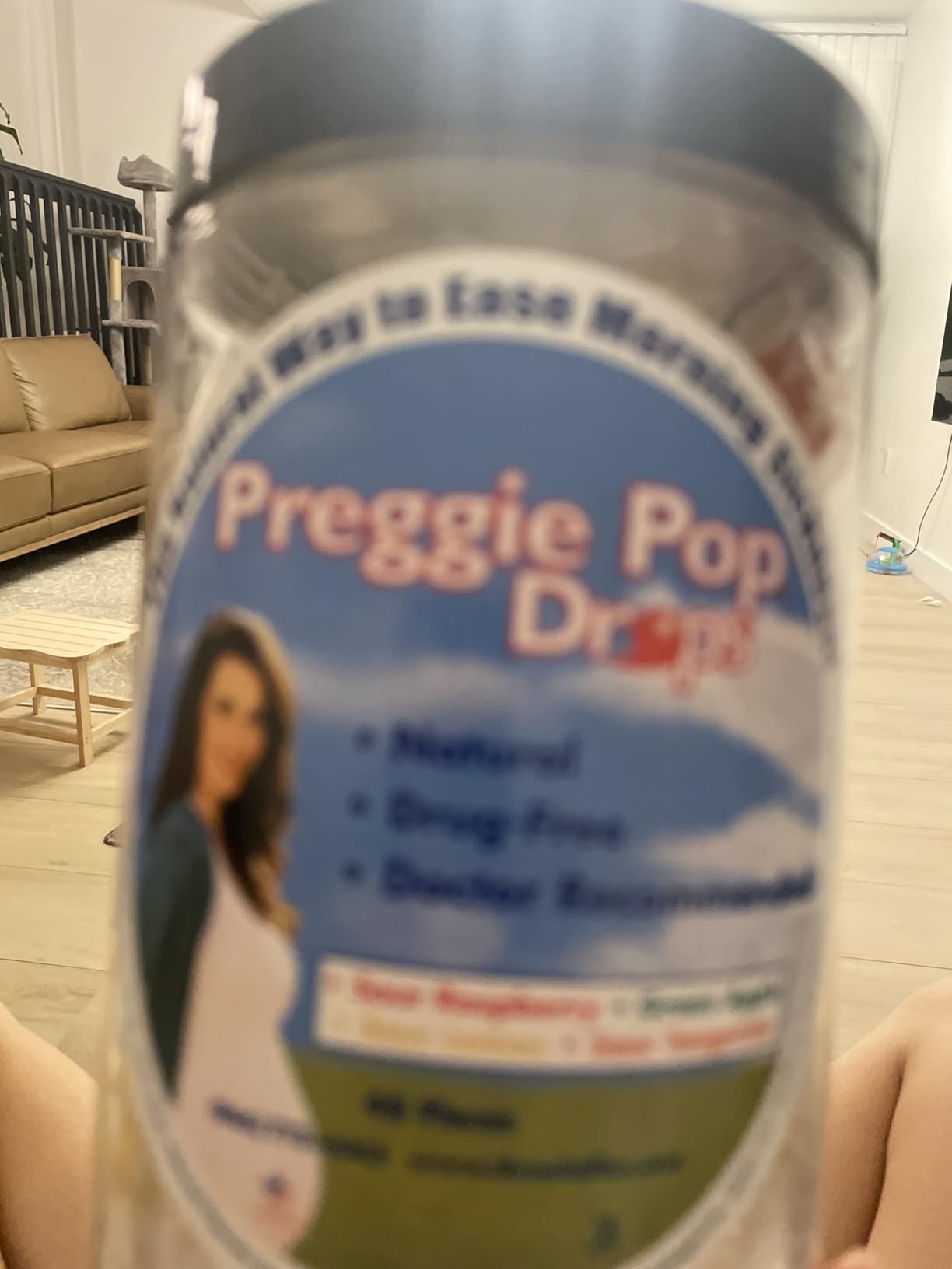 Three Lollies Preggie Pop Drops - 48 Lozenges - Ease Morning Sickness During Pregnancy, Made with Essential Oils & Fruit Extracts - Natural Lozenges for Nausea, Lemon, Tangerine, Raspberry & Apple customer photo 1