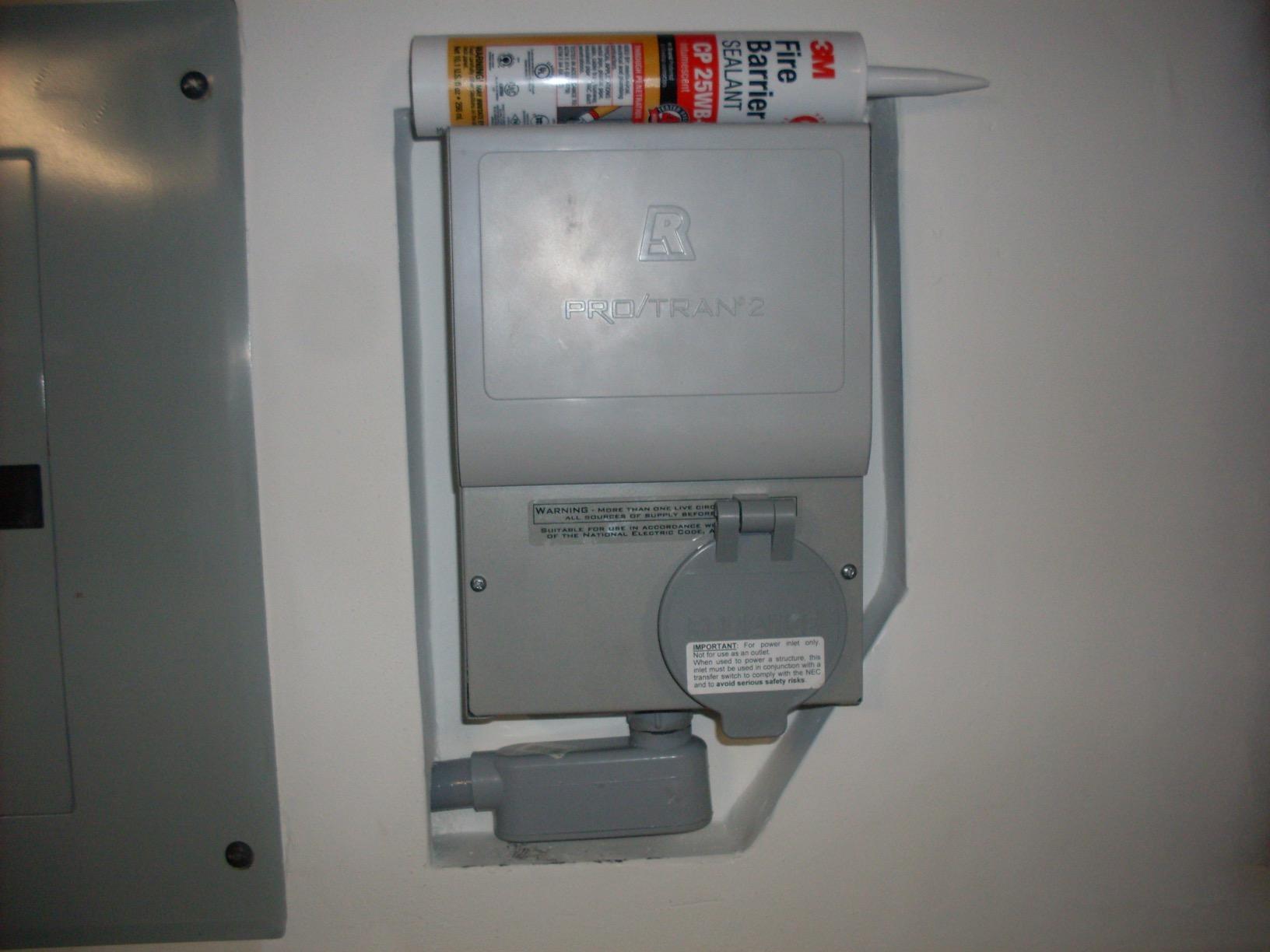 Reliance Controls 30 amps 240 volt 2 space 6 circuits Surface Mount Generator Power Transfer Kit customer photo 2