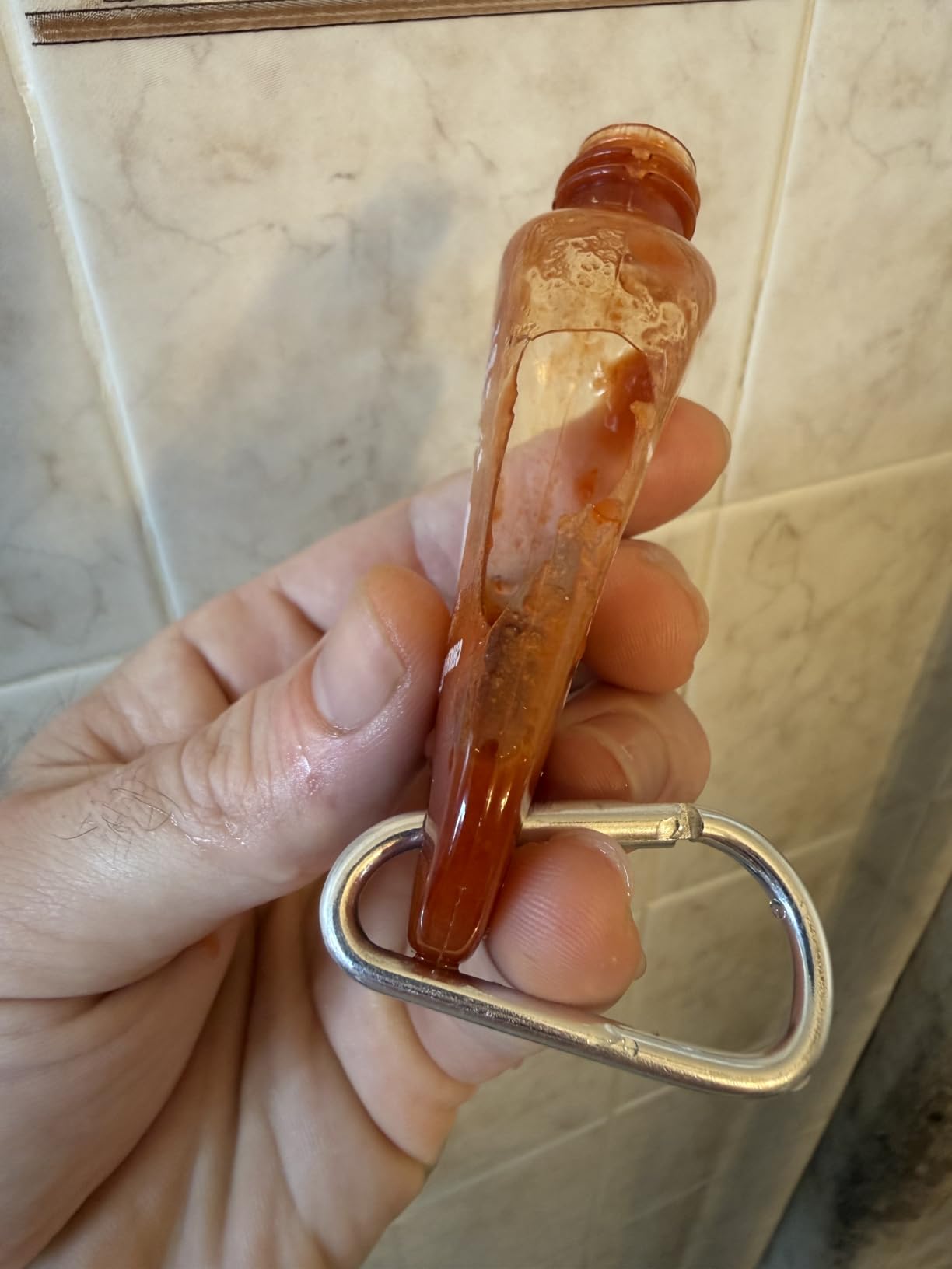 Pocket Sriracha Mini Sriracha Hot Sauce Bottle Keyring 1 PACK Bring Hot Sauce with you Everywhere - Great Chilli Sauce Gift (Shipped Empty) customer photo 1