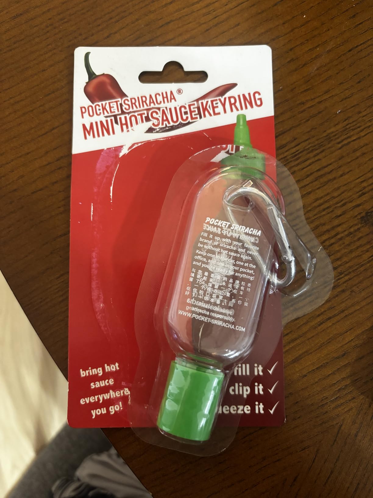 Pocket Sriracha Mini Sriracha Hot Sauce Bottle Keyring 1 PACK Bring Hot Sauce with you Everywhere - Great Chilli Sauce Gift (Shipped Empty) customer photo 2