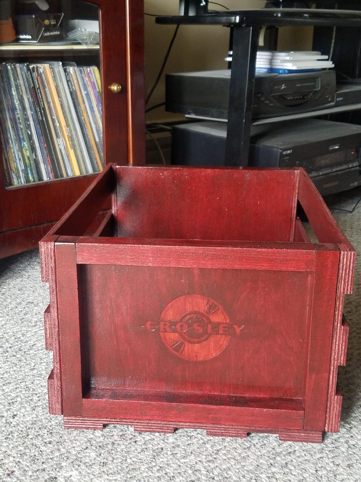 Crosley AC1004A-NA Record Storage Crate Holds up to 75 Albums, Natural customer photo 2
