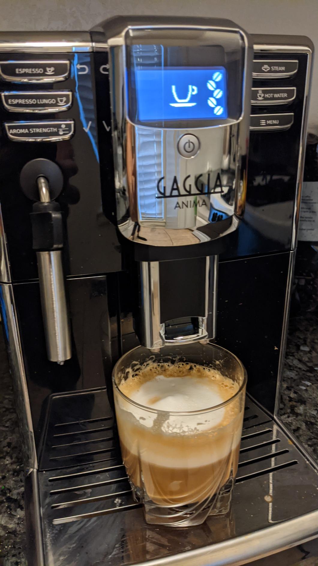 Gaggia Anima Coffee and Espresso Machine, Includes Steam Wand for Manual Frothing for Lattes and Cappuccinos with Programmable Options,Black customer photo 2