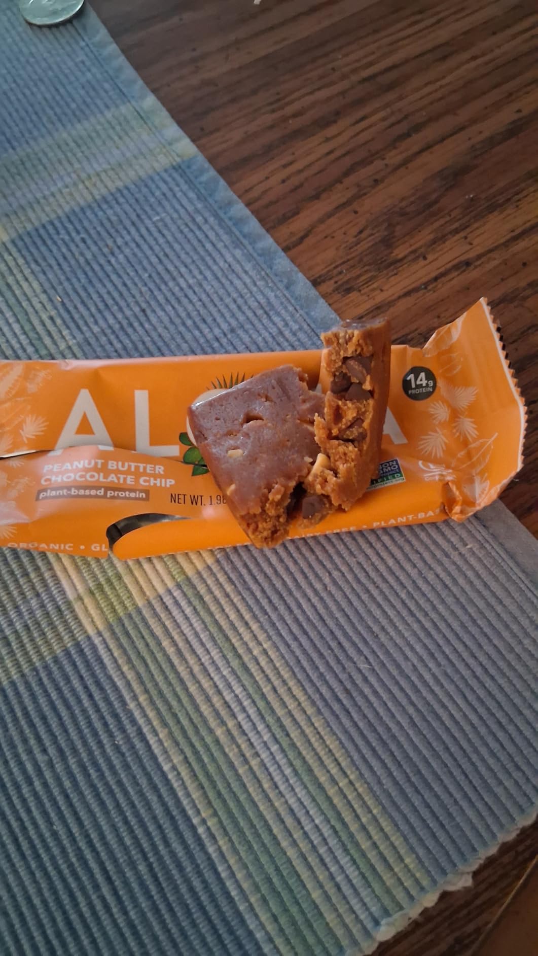 ALOHA Organic Plant Based Protein Bar | Peanut Butter Chocolate Chip, 12 Ct customer photo 1