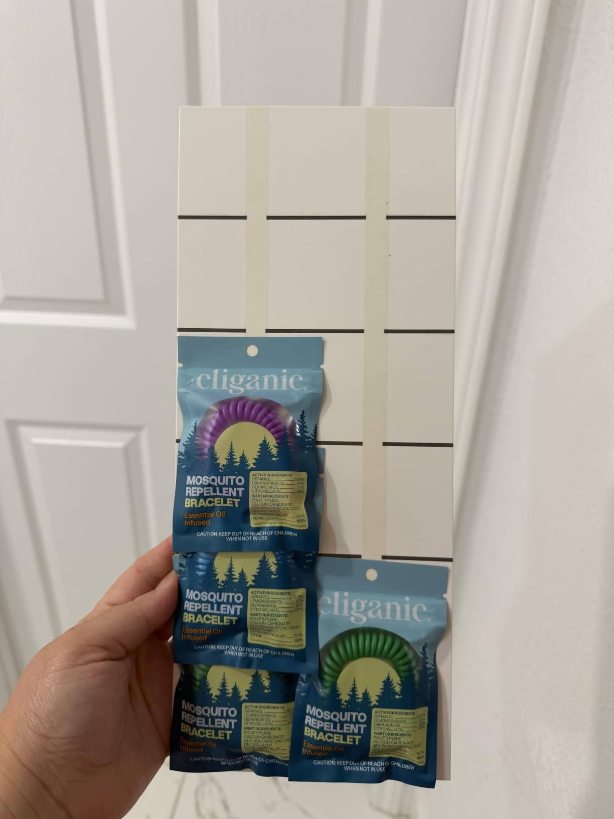 Cliganic Mosquito Repellent Bracelets for Kids & Adults, Natural, 10 Pack customer photo 2