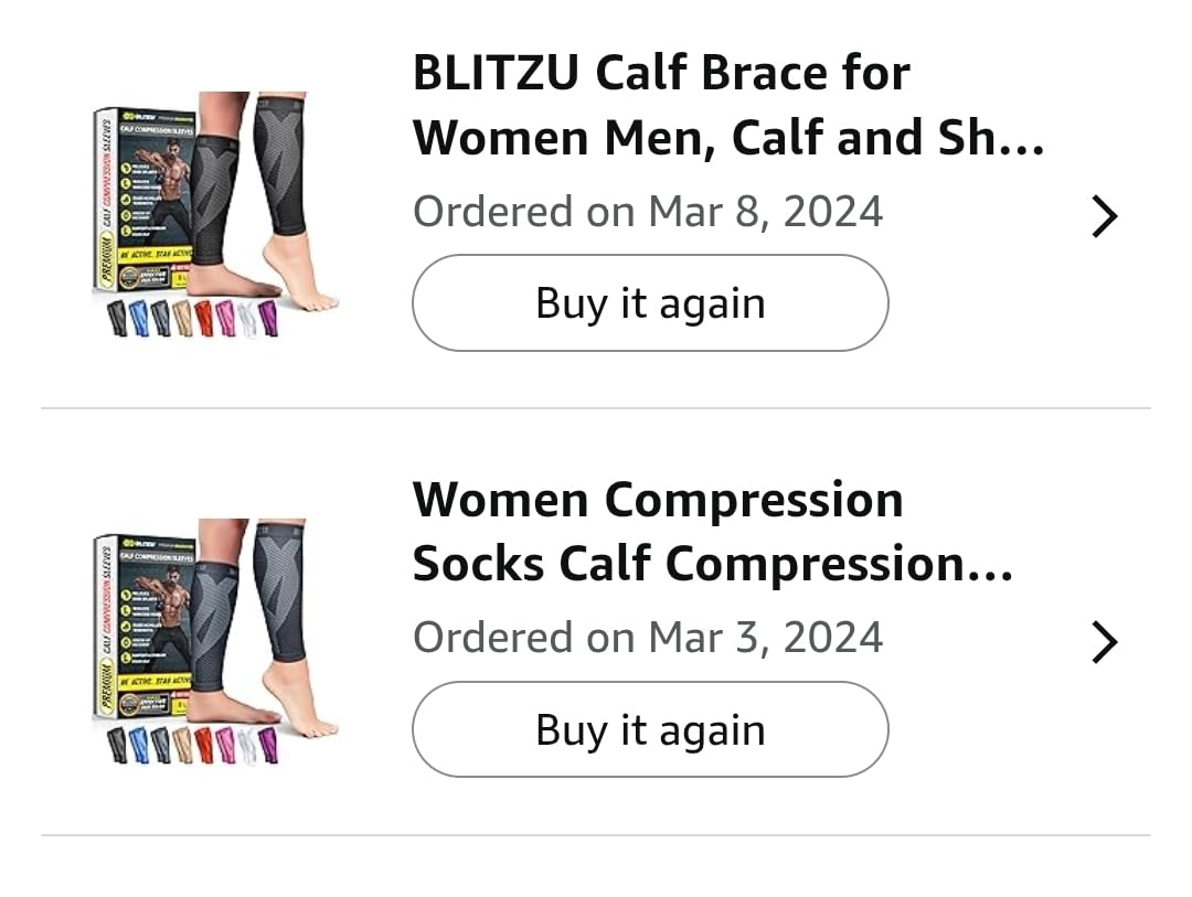 BLITZU Calf Compression Sleeves, Footless Compression Socks for Men & Women customer photo 2