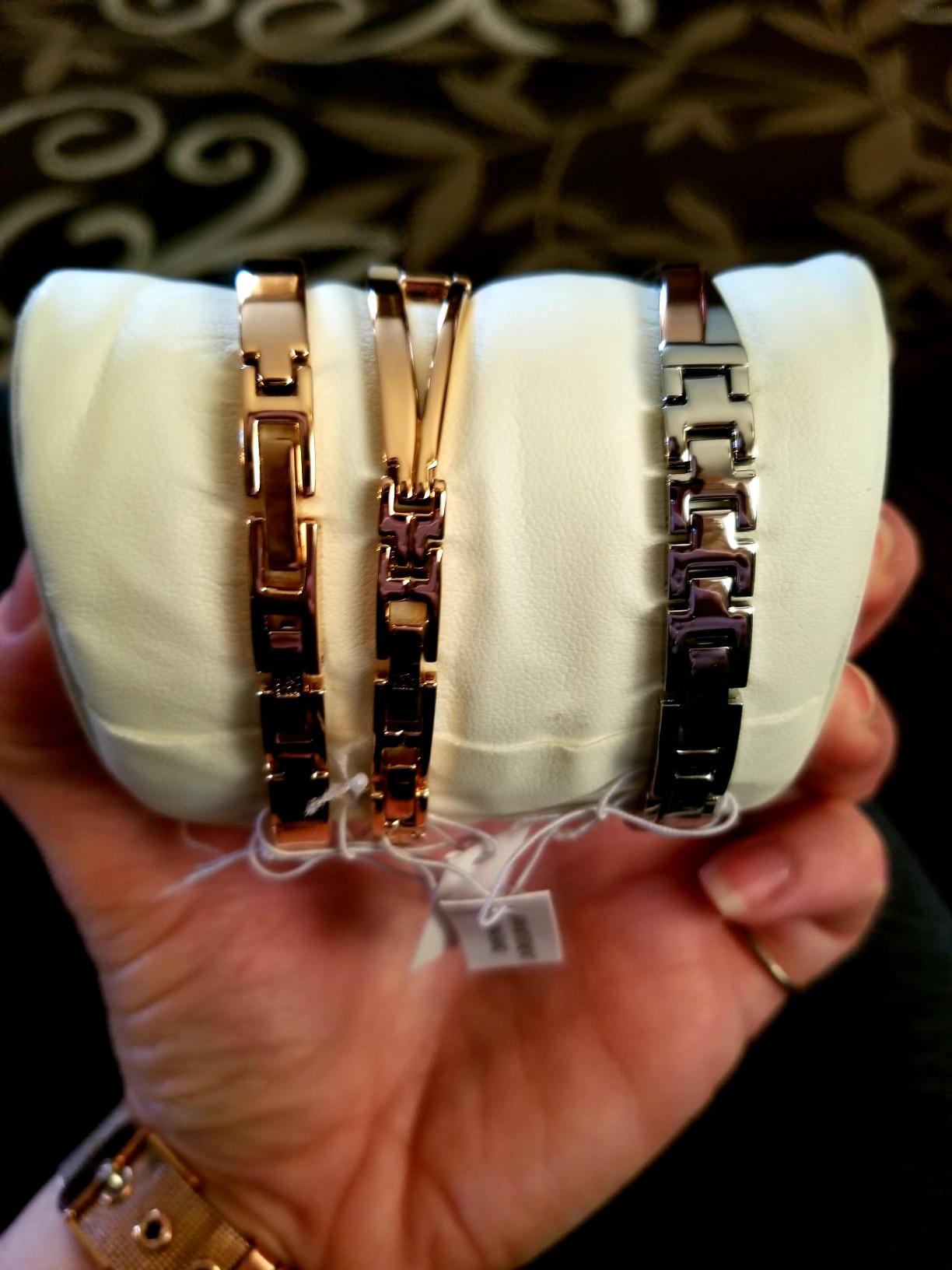 Anne Klein Women's Premium Crystal Accented Bangle Watch Set, AK/2245 customer photo 2