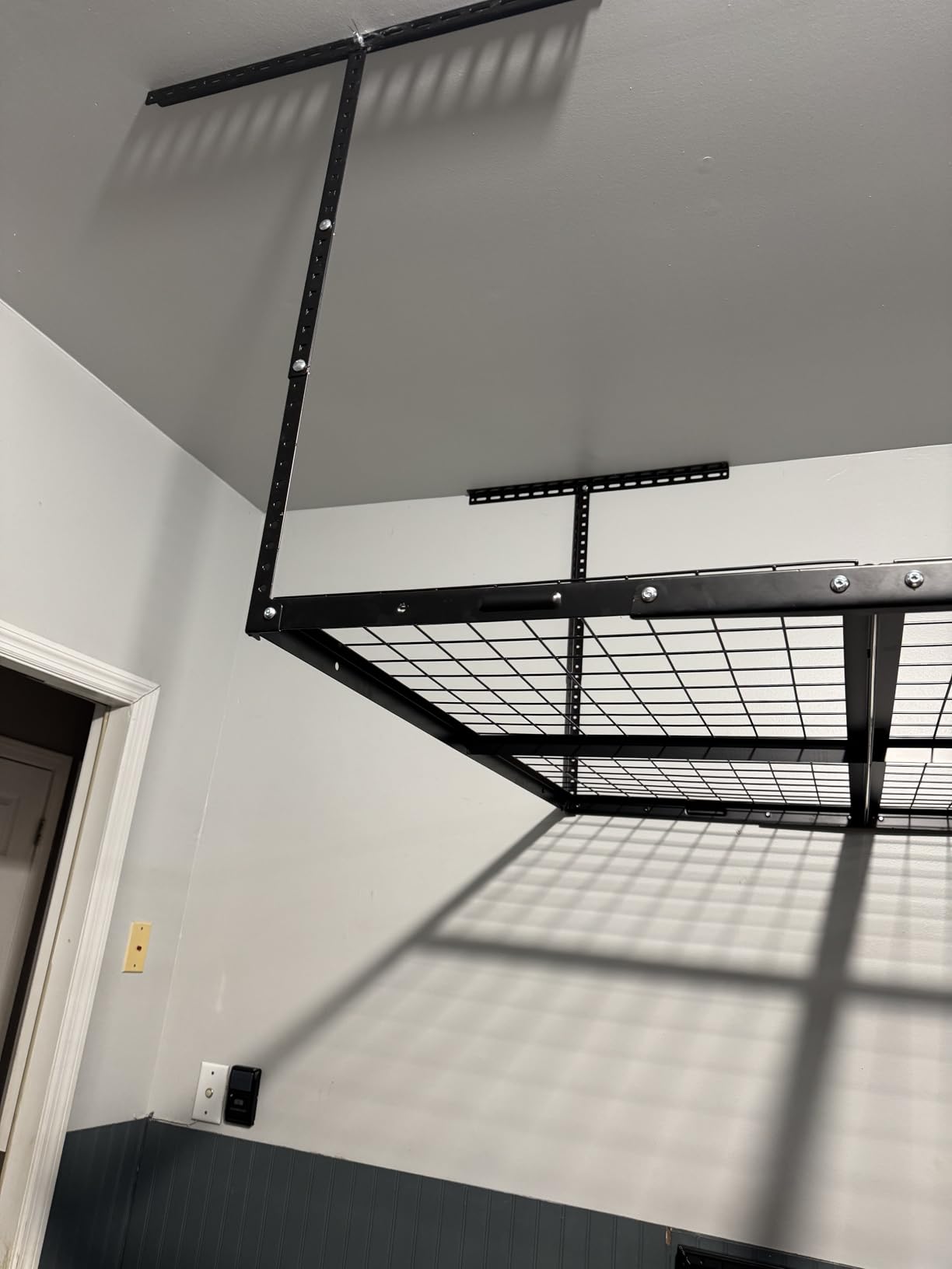 FLEXIMOUNTS 4x8 Overhead Garage Ceiling Storage Rack Organization, Black customer photo 2