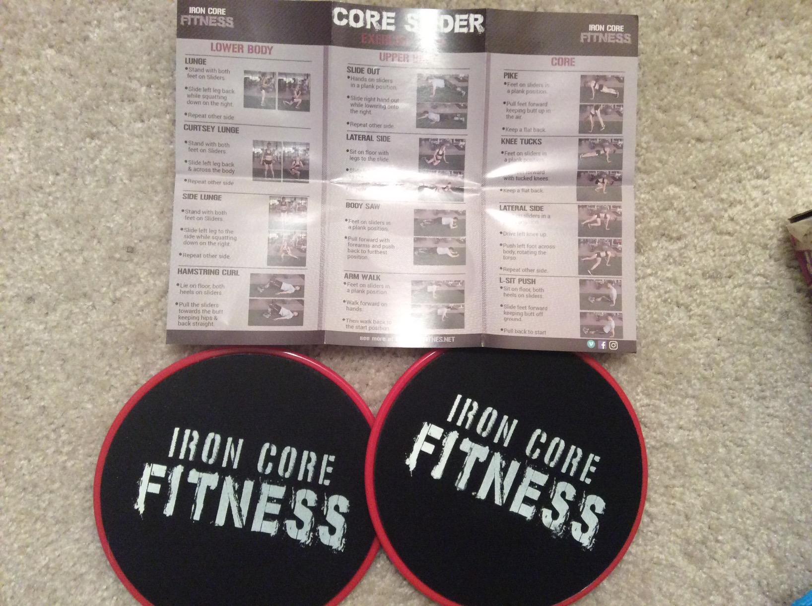Core Sliders for Working Out, Dual Sided Exercise Gliding Discs for Use on All Surfaces, Ultimate Core Trainer, Light and Portable, Gym & Home Total Body Workout Equipment customer photo 1
