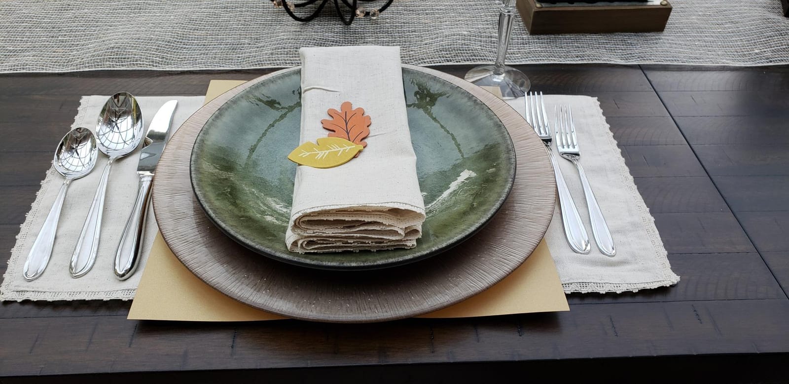 COTTON CRAFT Flax Linen Cloth Napkins with Lace - Set of 12 Dinner Napkins customer photo 2