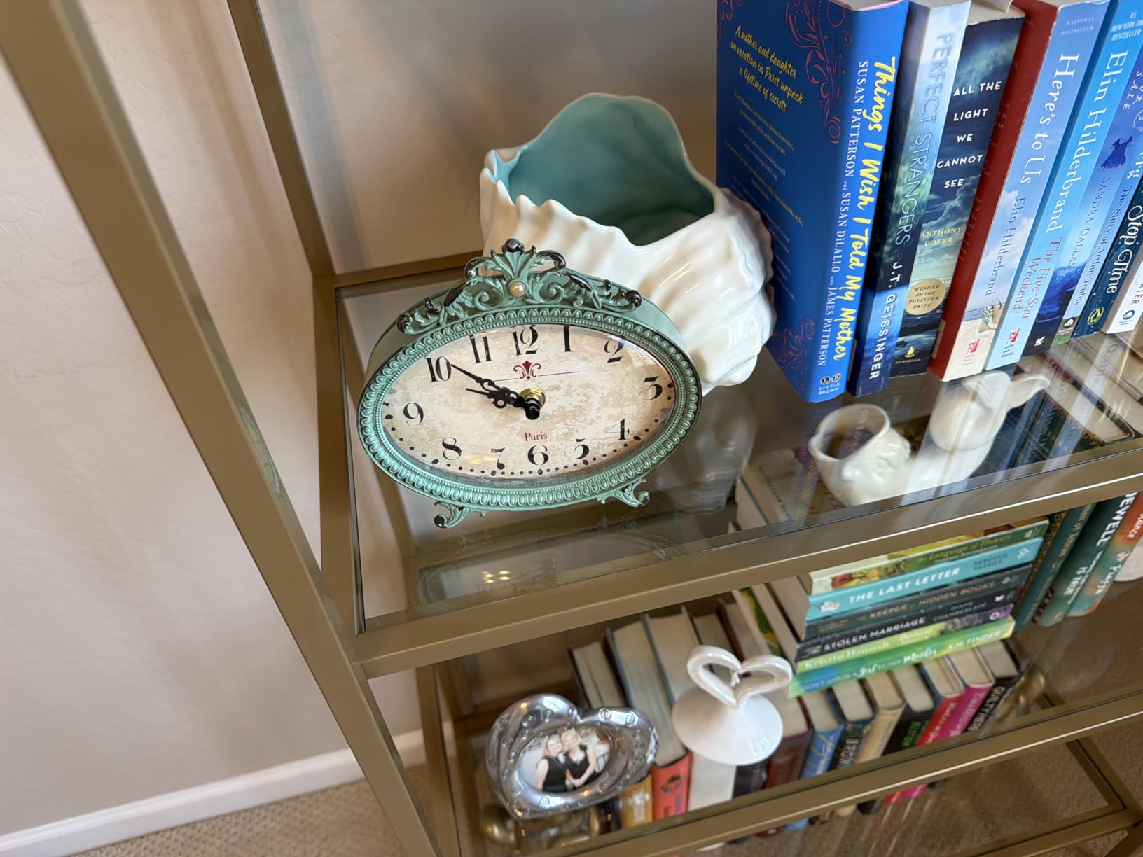 NIKKY HOME Vintage Table Clock, French Rococo Gold Room Decor customer photo 2