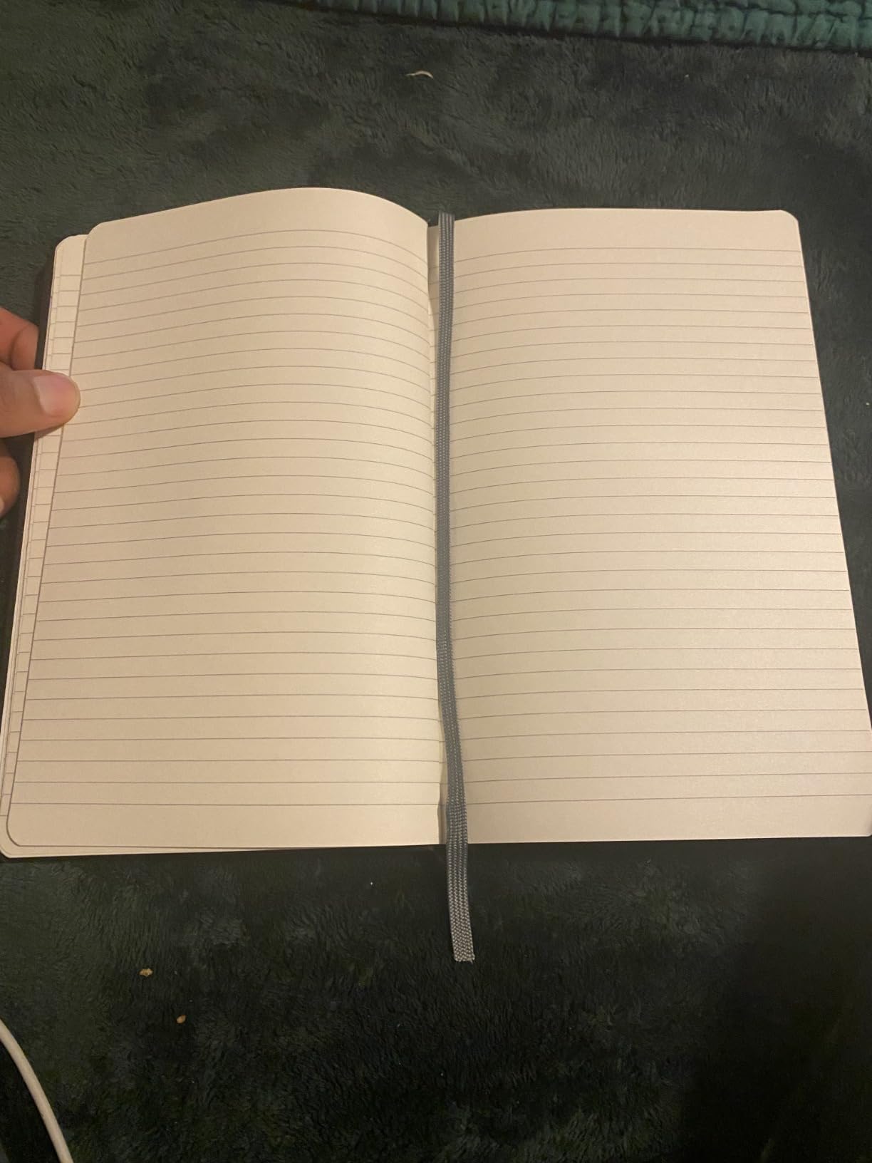 Amazon Basics Classic Lined Writing Notebook for Note Taking and Journaling, Hardcover with Elastic Closure, 240 Pages, 5