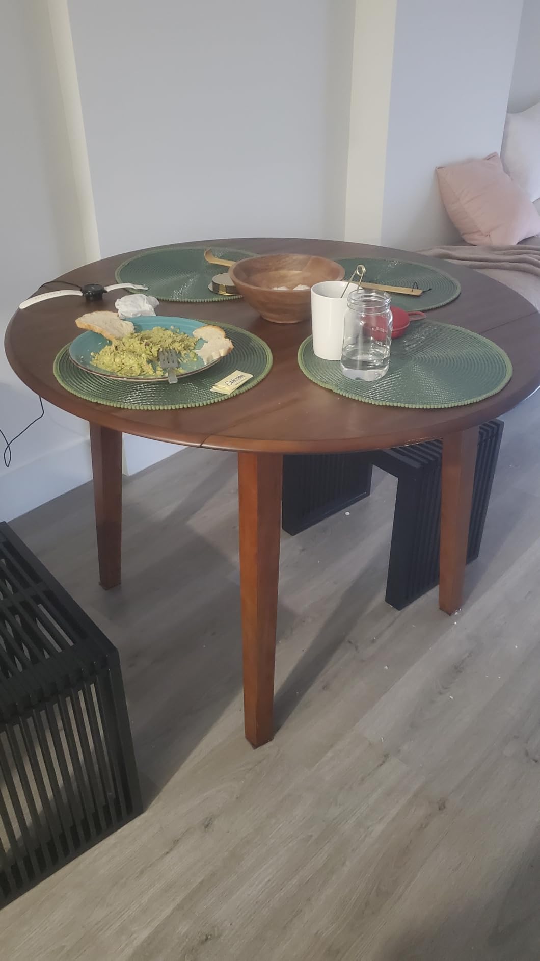 Signature Design by Ashley Small Round Drop Leaf Dining Table, Brown customer photo 2