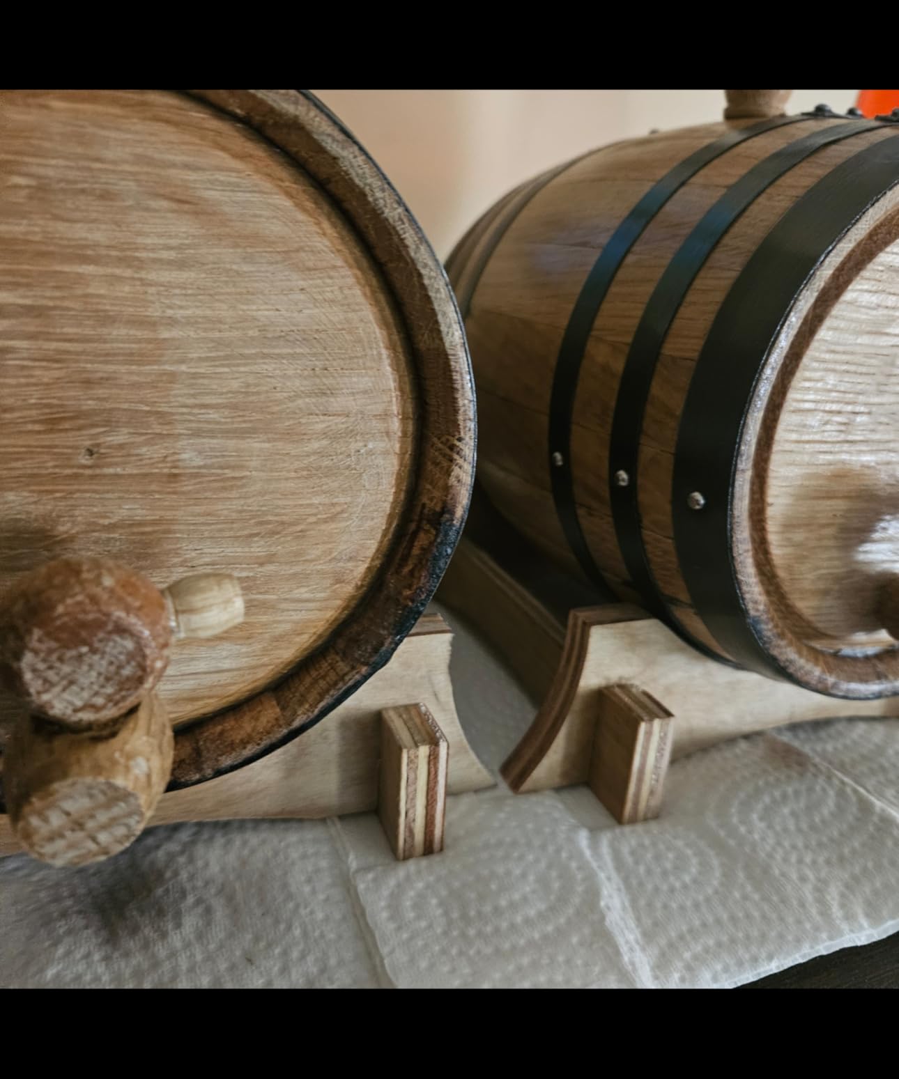 1 Liter Charred American Oak Aging Barrel With Wood Stand, Bung & Spigot customer photo 2