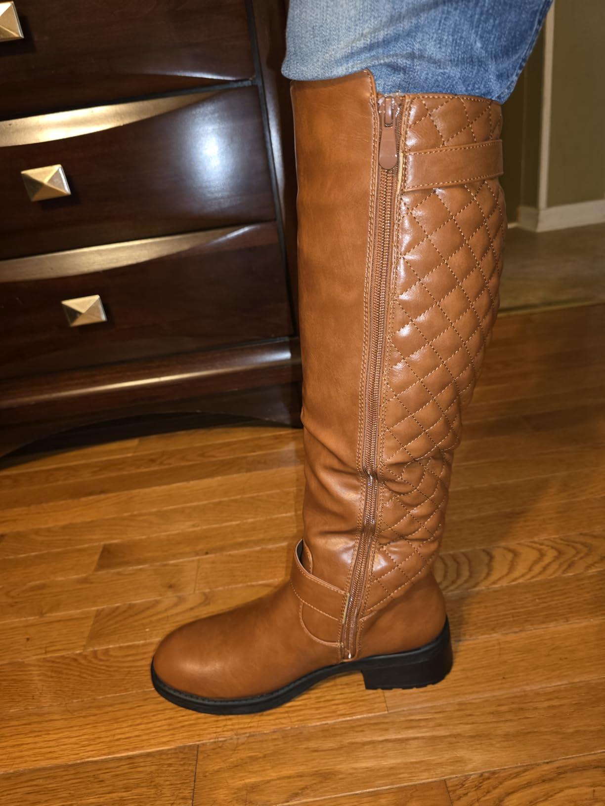 DREAM PAIRS Women's Knee High Riding Boots customer photo 2