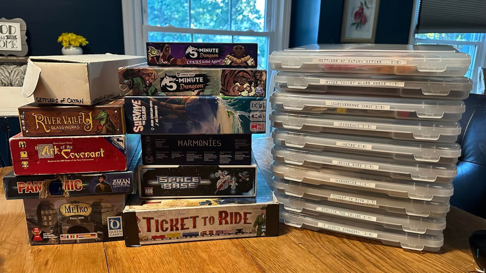 IRIS USA Board Game Storage |Made in USA| Slim Craft Case (10-Pack) - Clear customer photo 1