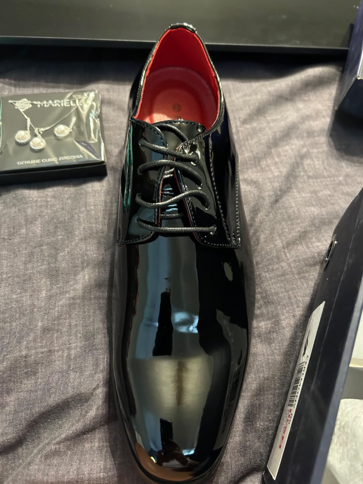 Bruno Marc Men's Faux Patent Leather Tuxedo Dress Oxford customer photo 1
