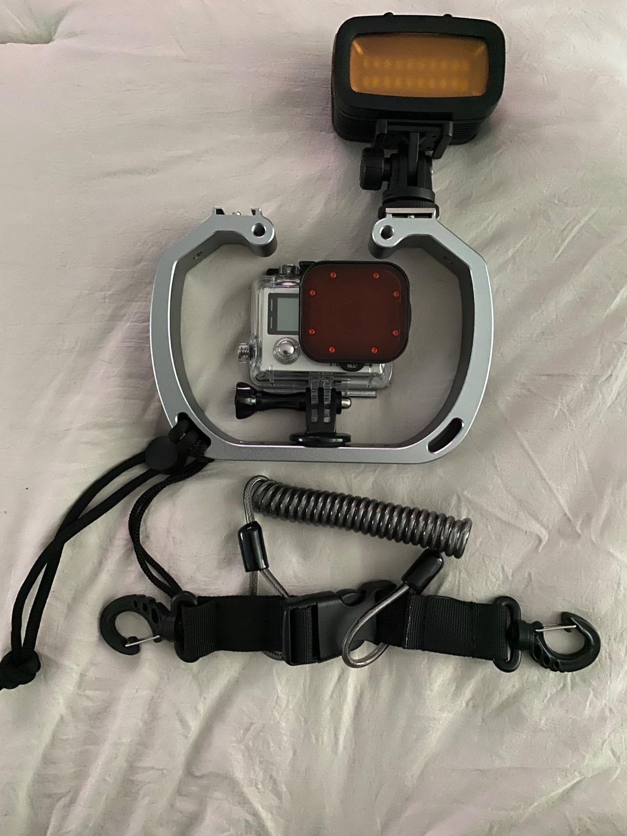 YYST One Stainless Steel Scuba Diving Lanyard Stainless Steel Spring Coiled Lanyard with Quick Release Buckle for Cameras and Dive Lights customer photo 2