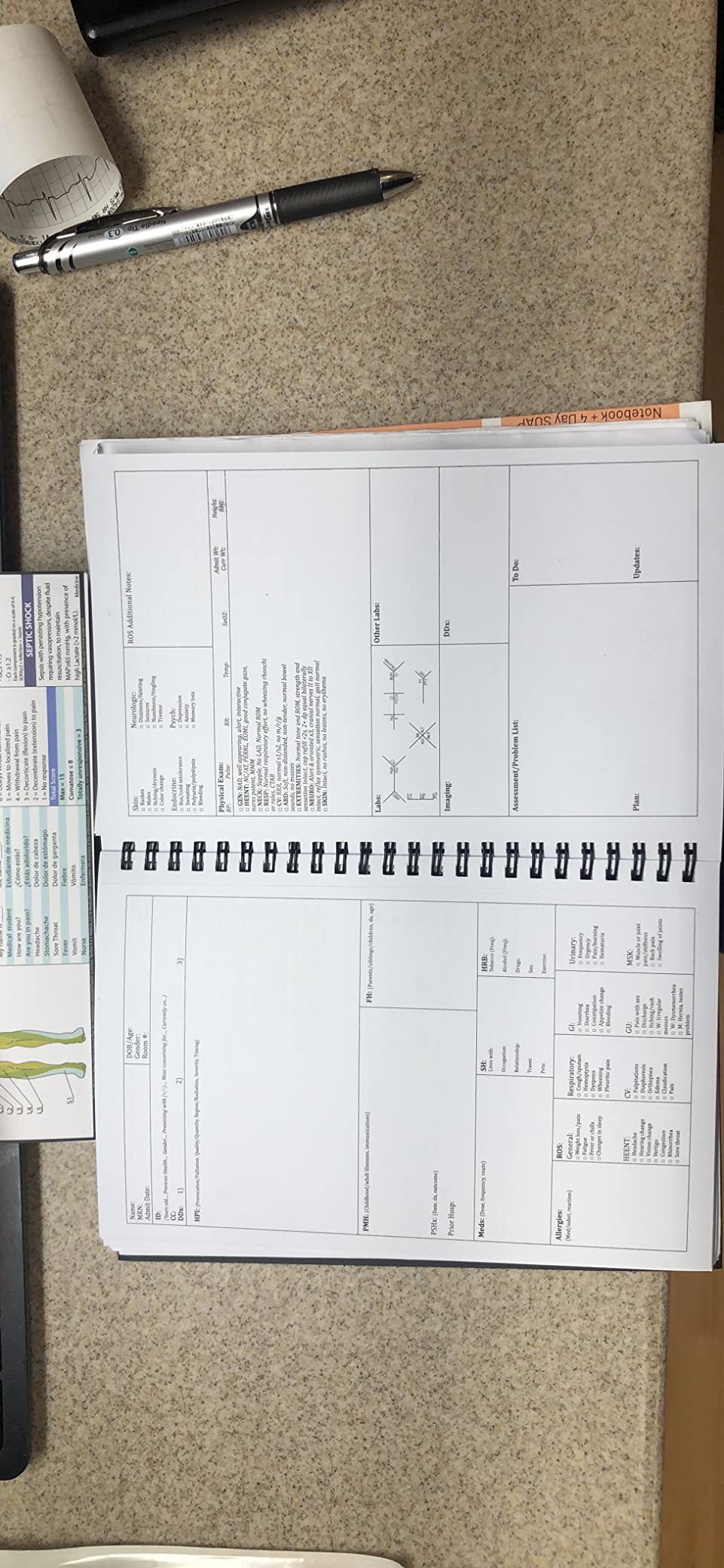 H&P notebook - Medical History and Physical notebook, 100 medical templates with perforations customer photo 2