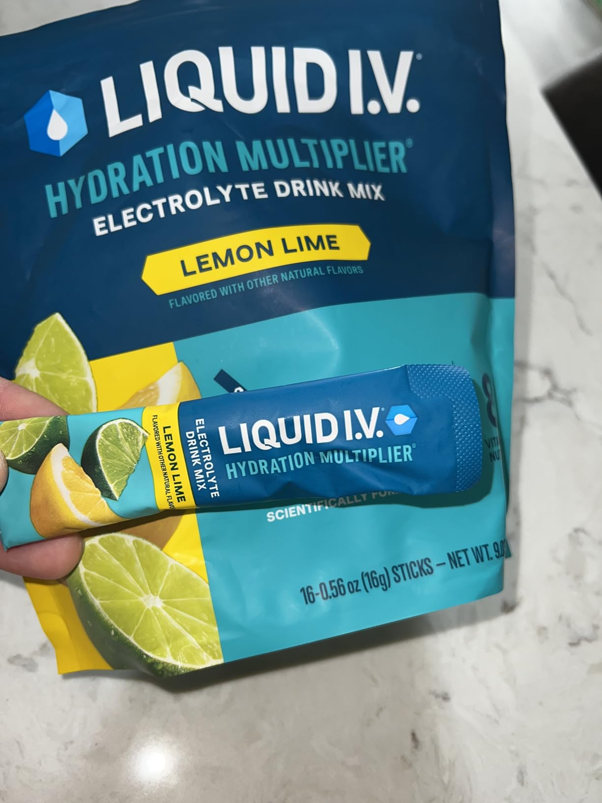 Liquid I.V. Hydration Electrolytes, Lemon Lime, 16 Count customer photo 1