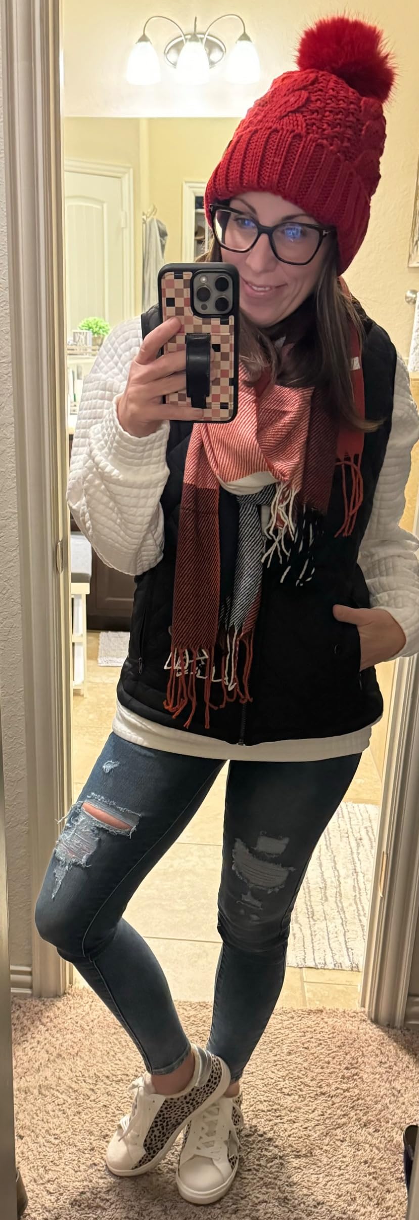 YSense Winter Scarf for Women Long Plaid Scarves Ladies Gifts customer photo 2