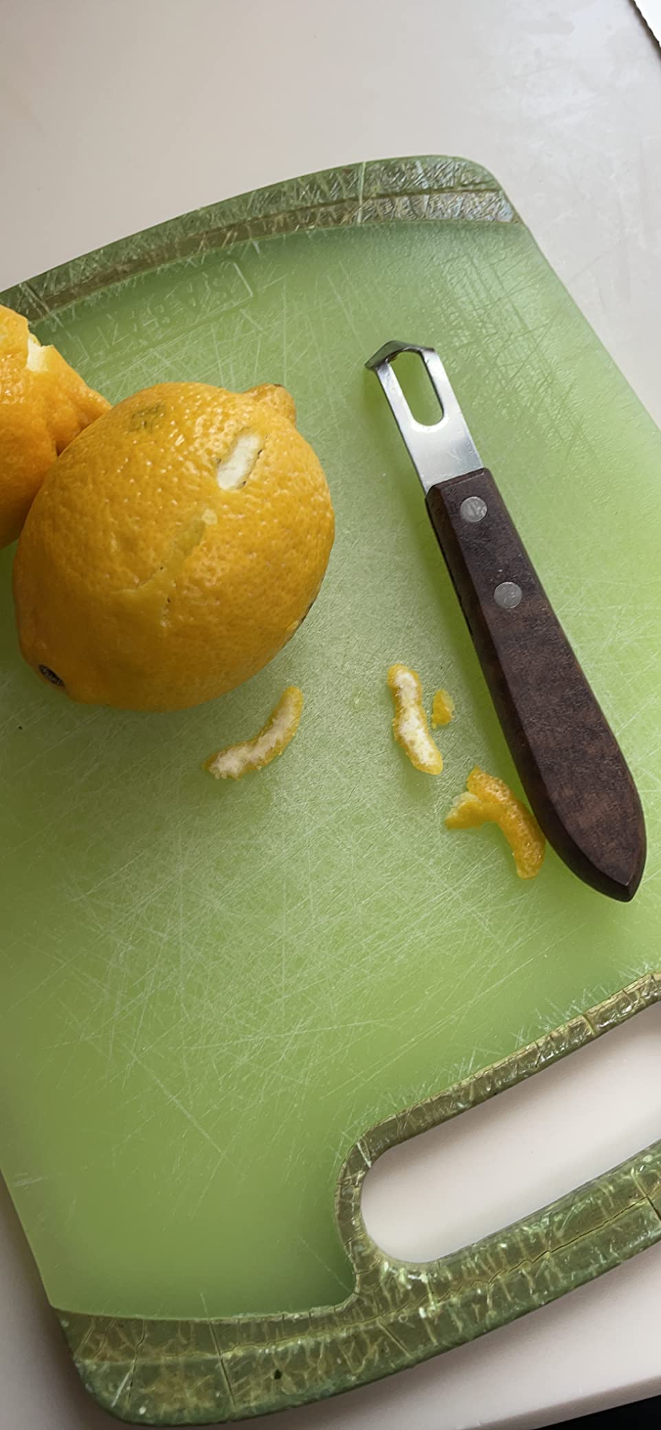 Viski Channel Knife, Citrus Zester and Orange Peeler Tool, Walnut Wood and Stainless Steel Bar Tool for Cocktail Garnishes, Perfect for Home Bars, Craft Cocktails and Bartender Gifts, Set of 1 customer photo 1
