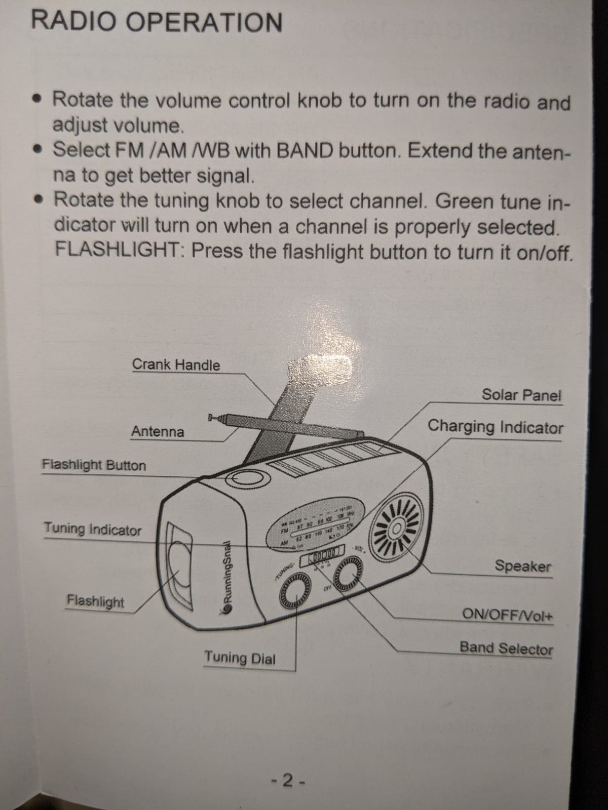 Hand Crank Radio with LED Flashlight,2000mAh NOAA AM FM Emergency Radio customer photo 1