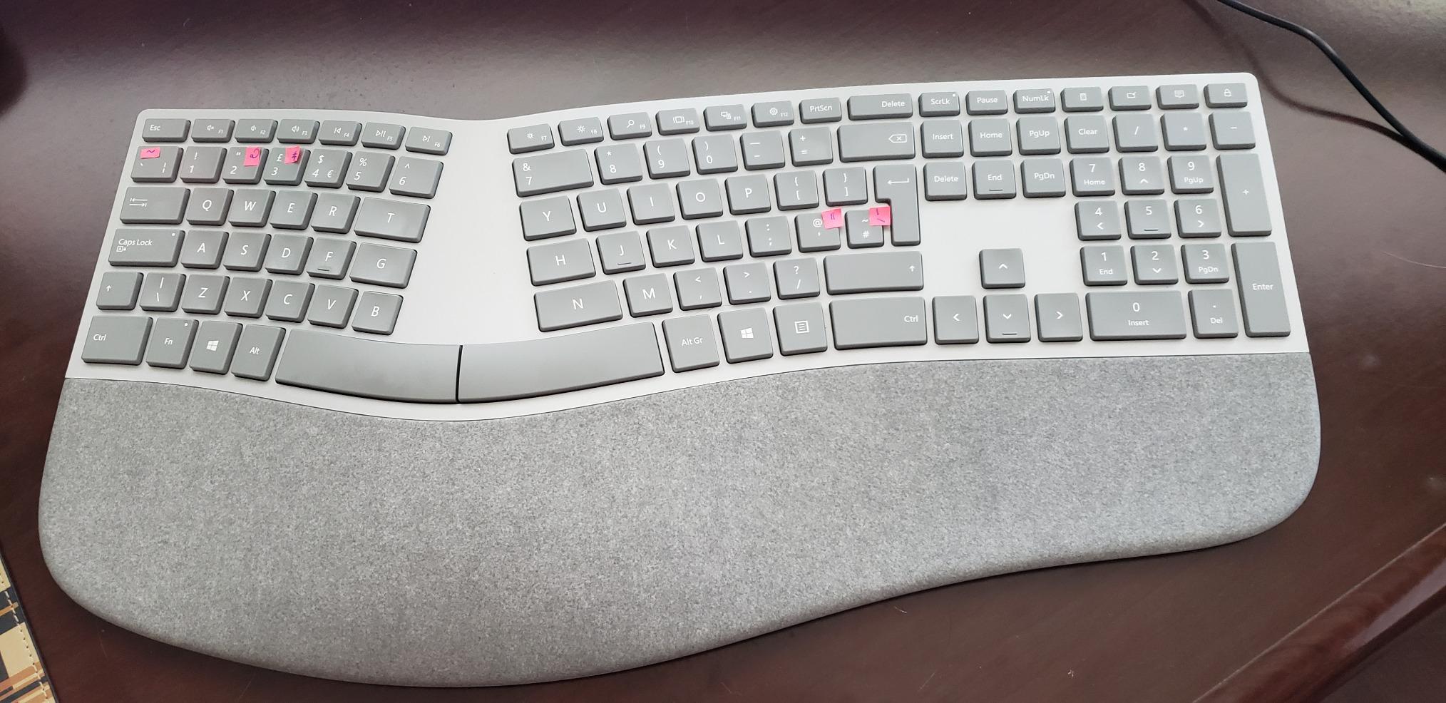 Microsoft 3RA-00022 Surface Ergonomic Wireless Keyboard,Gray customer photo 1