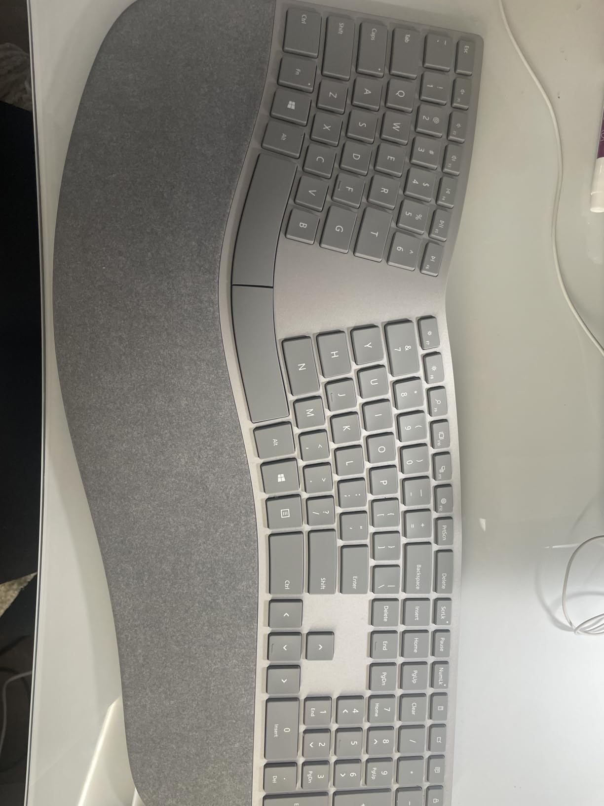 Microsoft 3RA-00022 Surface Ergonomic Wireless Keyboard,Gray customer photo 2