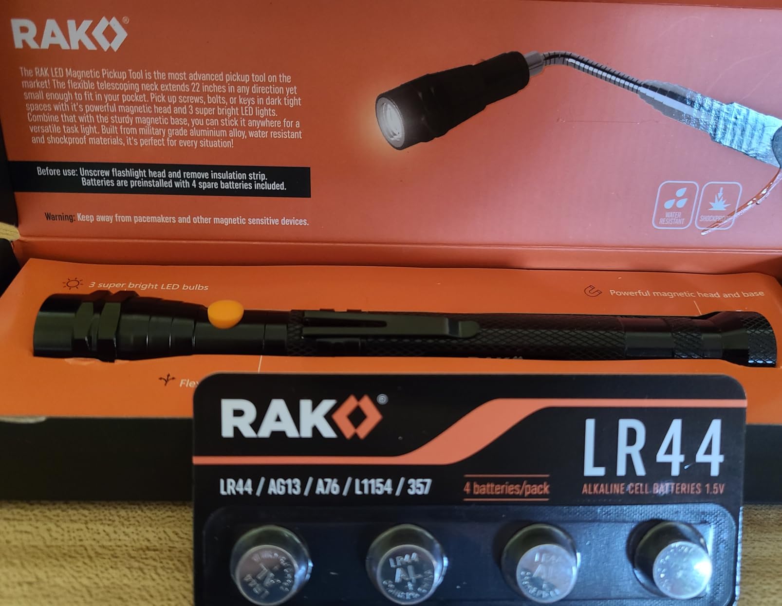 RAK Magnetic Pickup Tool Gifts for Men - Telescoping Magnet with LED Flashlight and 22 Inches Extendable Neck, Cool Gadgets Mechanic Tool, Holiday Gifts for Men, Dad, Husband, Grandpa, Handyman customer photo 1