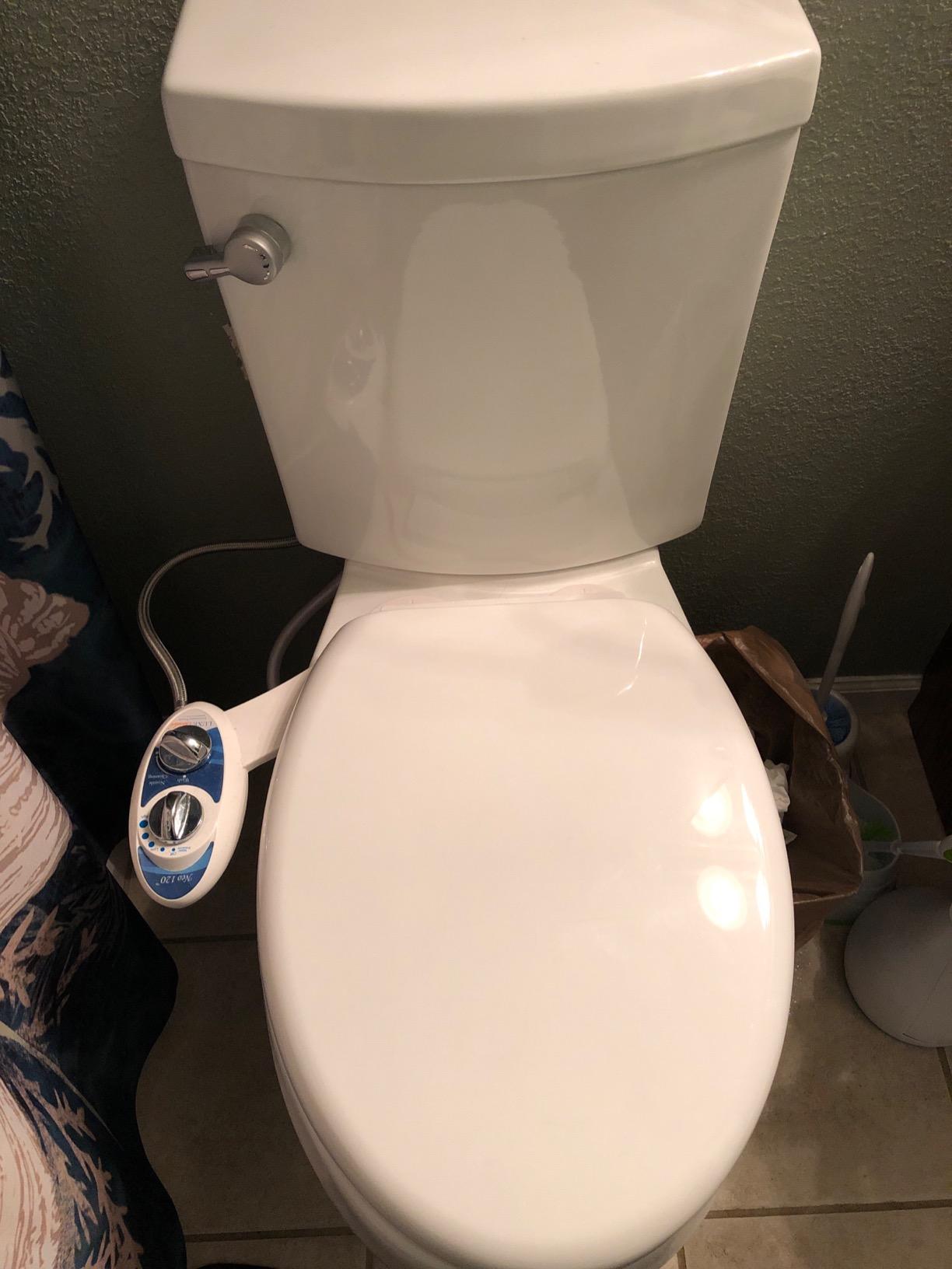 20 inch Extra Tall Toilet. Convenient Height bowl taller than ADA Comfort Height. Dual flush, Metal handle, Slow-close seat customer photo 2