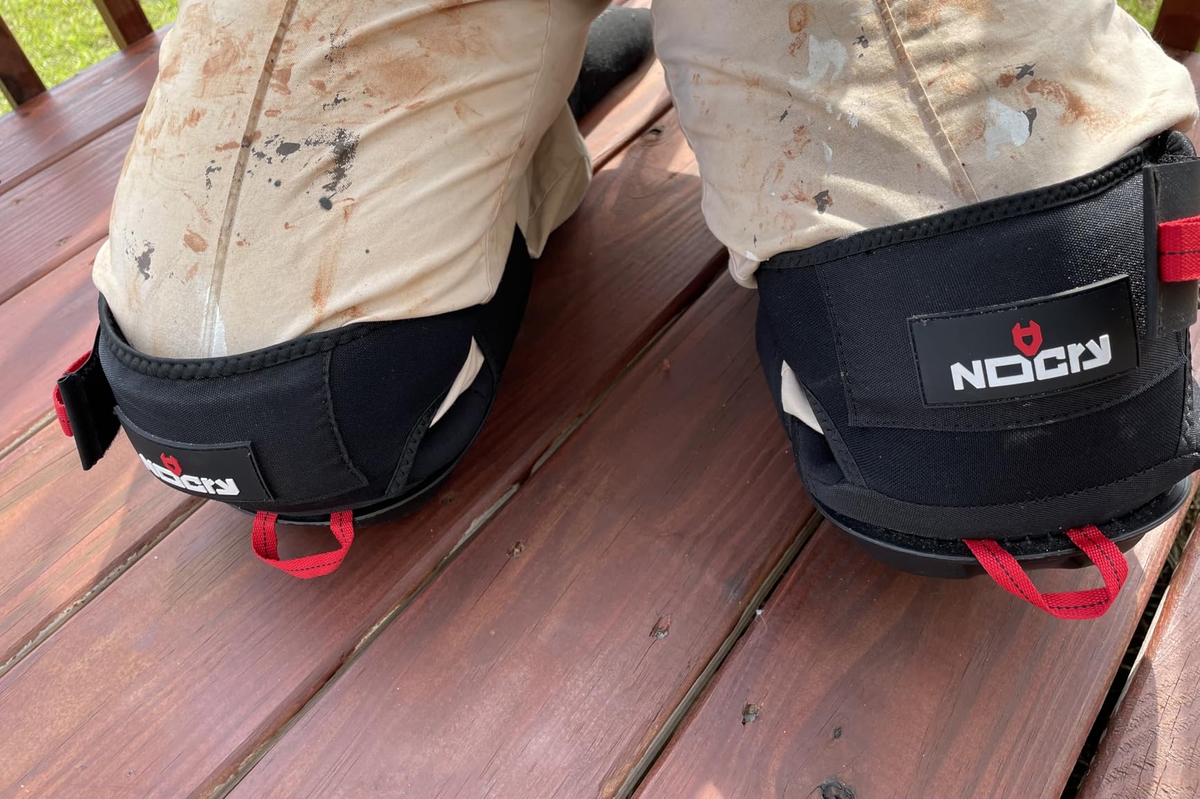NoCry Professional Gel Knee Pads for Work with Soft Foam and Gel Cushion — Heavy Duty Cap, Reinforced Adjustable Straps, Military Grade Rivets and Built-in Hang Loops — Perfect for Construction customer photo 1