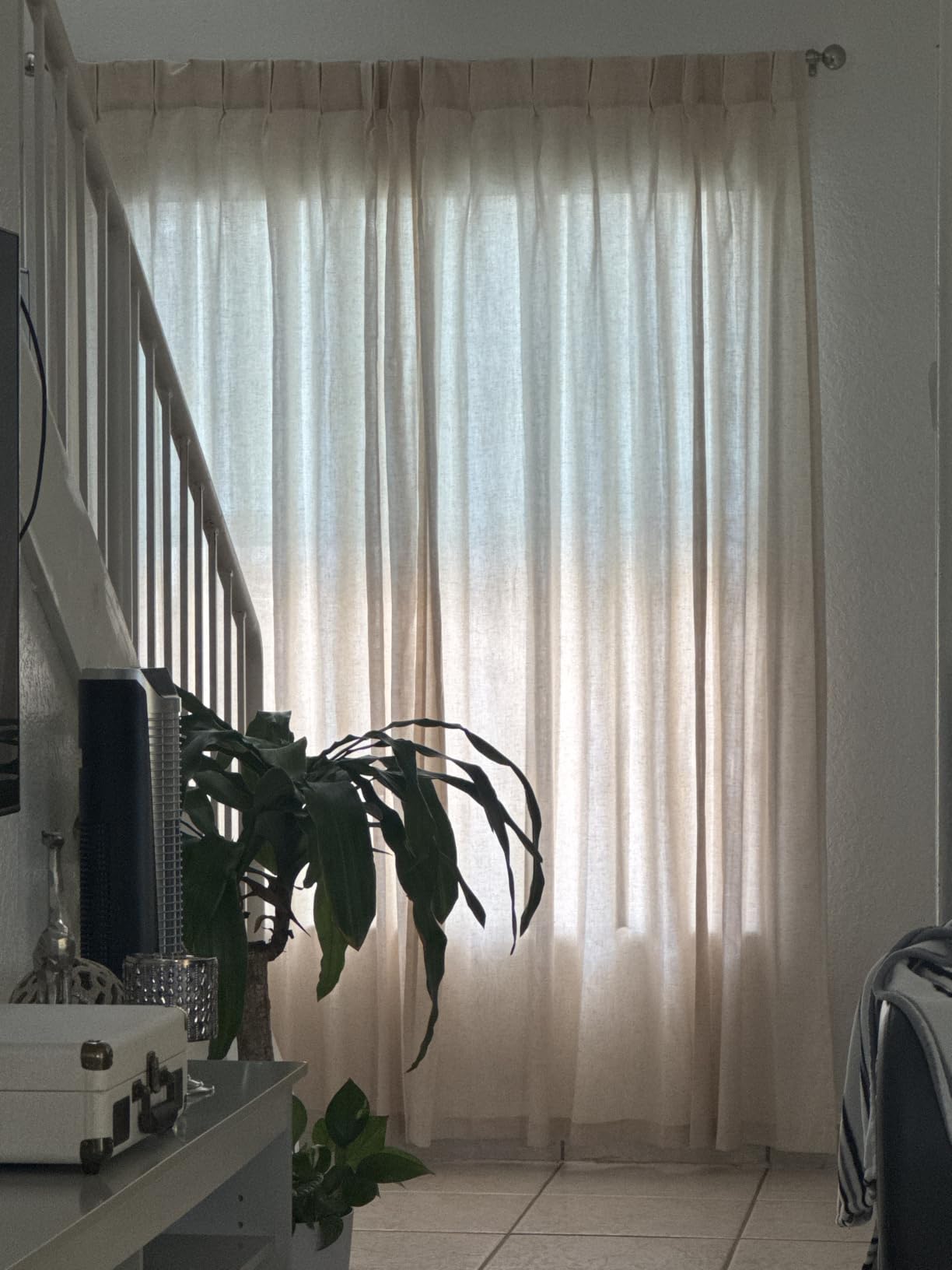H.VERSAILTEX Natural Linen Sheer Curtains 84