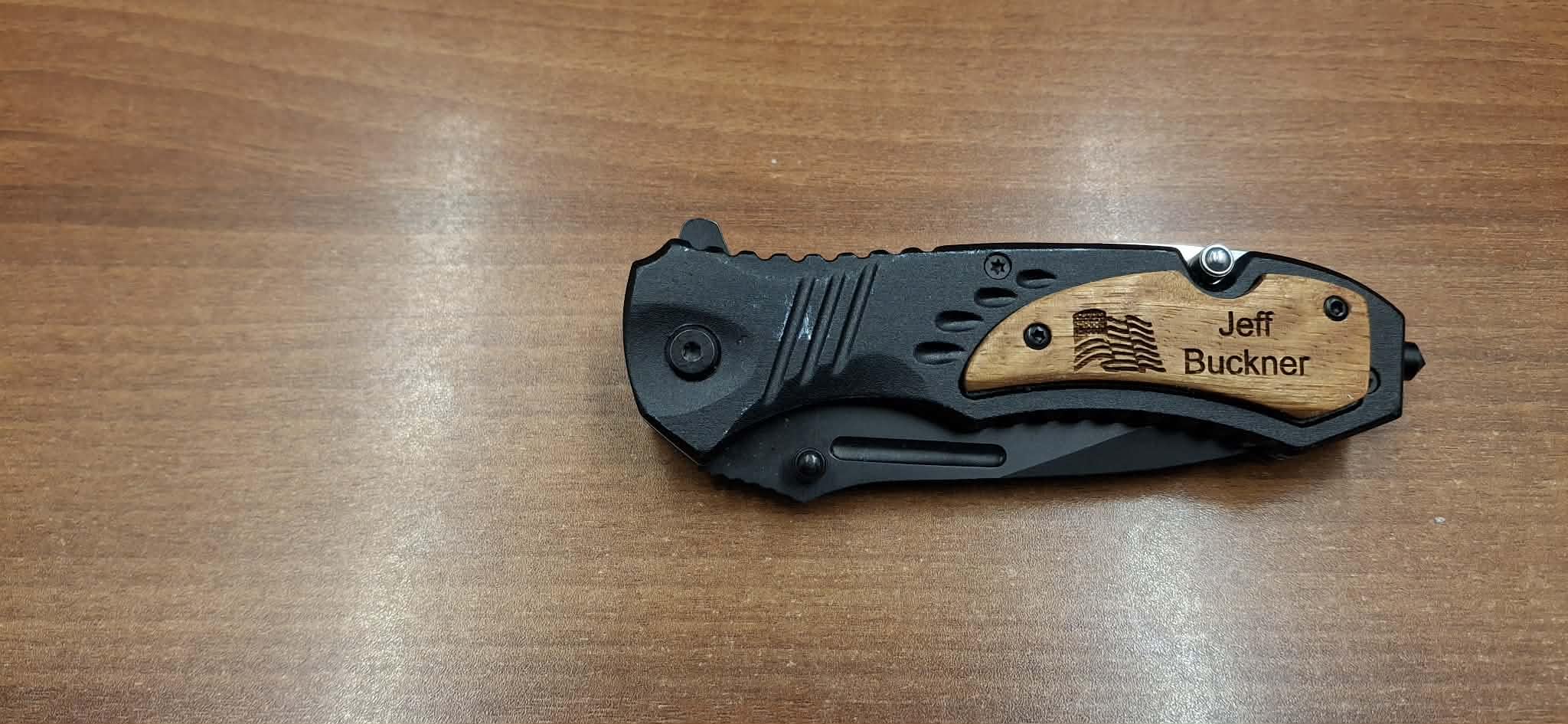 Palmetto Wood Shop Custom Engraved Pocket Knife for Men, Camping & Hunting customer photo 2