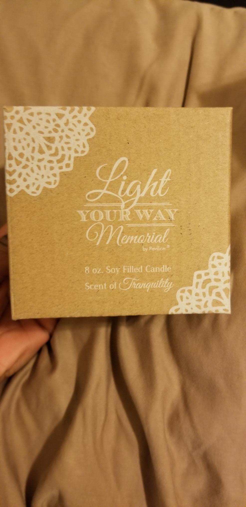 Pavilion Gift Company - 'In Memory, Light Remains' 19176 - White Ceramic Candle with Soy Wax in a Delicate Jasmine Scent, Thoughtful Sympathy, Remembrance, and Condolence Gift - 8 Ounces customer photo 2