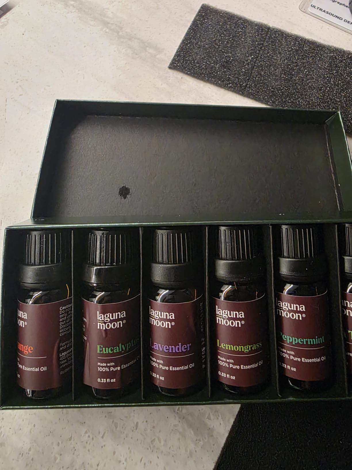 Lagunamoon Essential Oils Aromatherapy Set - 6 Oils for Diffusers, Home Care, Candle Making Scents, Fragrance, Humidifiers, Gifts - Peppermint, Tea Tree, Lavender, Eucalyptus, Orange (10mL) customer photo 1