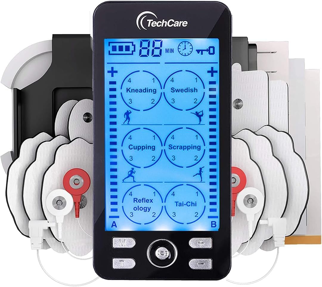 Rechargeable TENS EMS Muscle Stimulator, Dual Channel Electric Pulse Massager for Back & Neck Muscle Recovery and Pain Relief customer photo 1