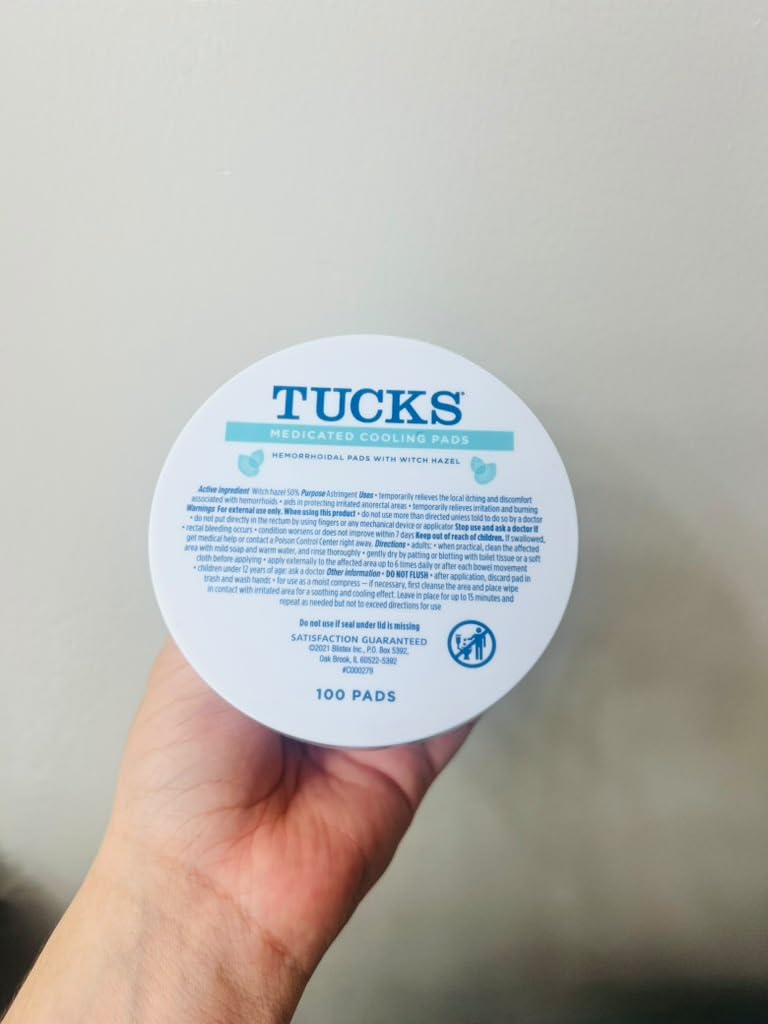 TUCKS Medicated Cooling Pads, Witch Hazel Hemorrhoid Treatment, 100 Count customer photo 2
