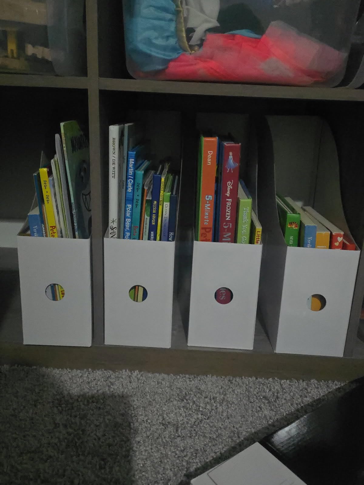 Simple Houseware 6-Pack Magazine File Holder Box, Foldable Cardboard Organizer, White customer photo 2