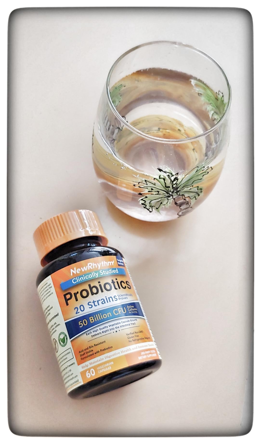NewRhythm Probiotics 50 Billion CFU 20 Strains, 60 Veggie Capsules, Targeted Release Technology, Stomach Acid Resistant, No Need for Refrigeration, Non-GMO, Gluten Free customer photo 2
