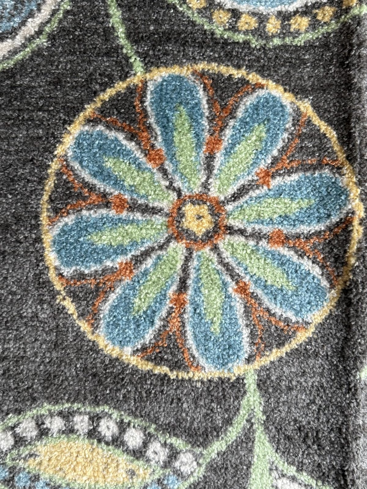 Maples Rugs Reggie Bohemian Floral Print Kitchen Rug, 2'6 x 3'10, Dark Grey customer photo 1