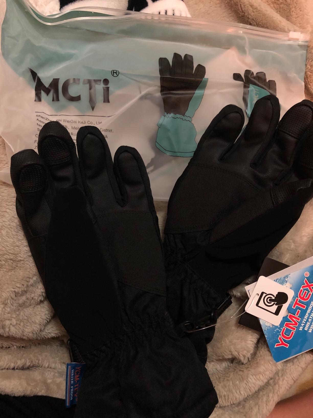 MCTi Ski Gloves,Winter Waterproof Snowboard Snow 3M Thinsulate Warm Touchscreen Cold Weather Women Gloves Wrist Leashes customer photo 2