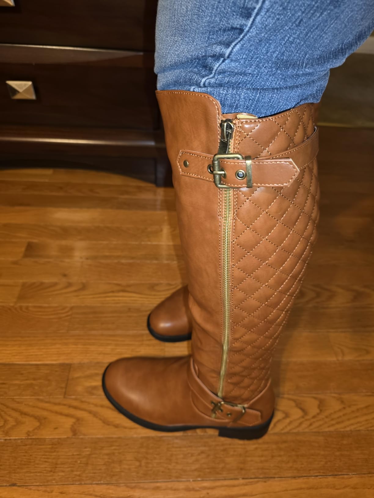 DREAM PAIRS Women's Knee High Riding Boots customer photo 1