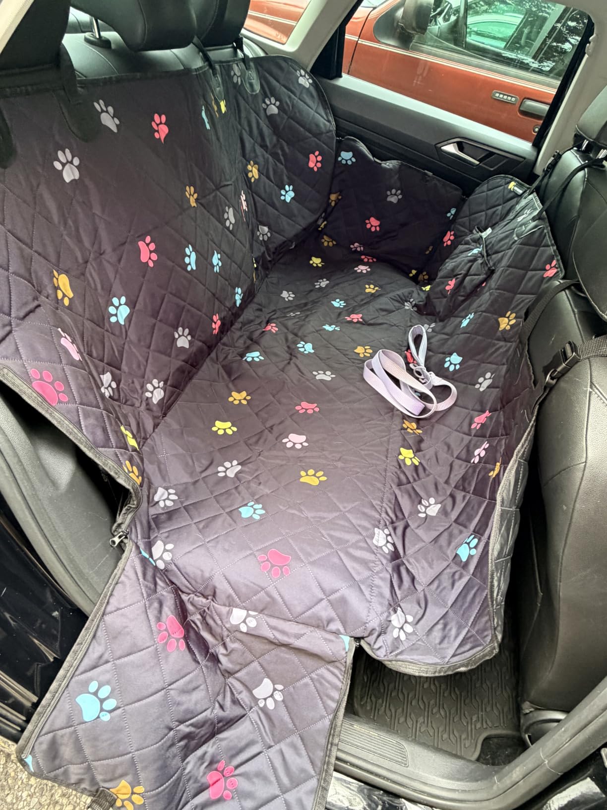 URPOWER Dog Car Seat Cover for Back Seat, Waterproof Hammock for Car & SUV customer photo 2