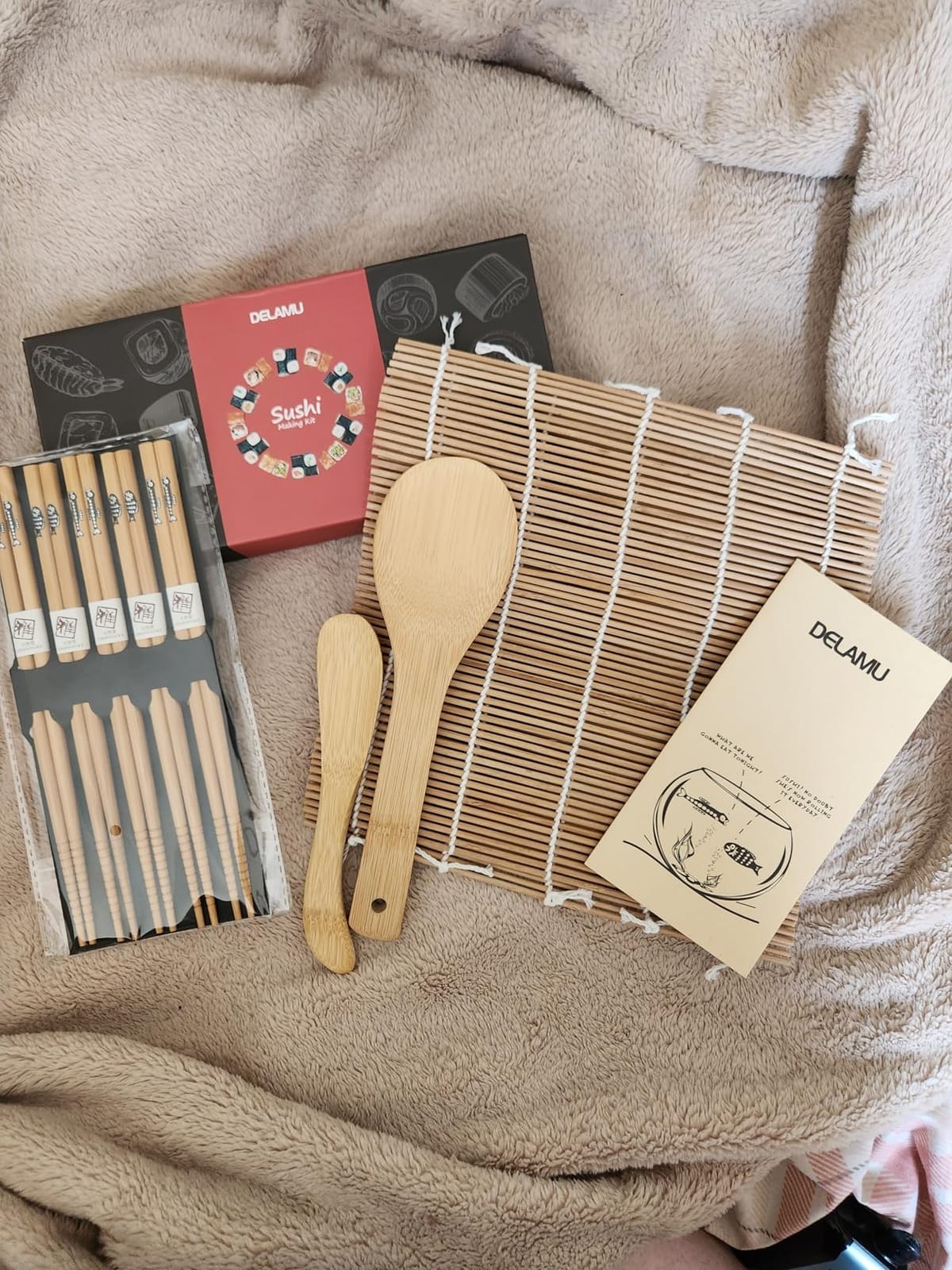 Delamu Bamboo Sushi Making Kit 9 in 1 for Sushi Beginners customer photo 1