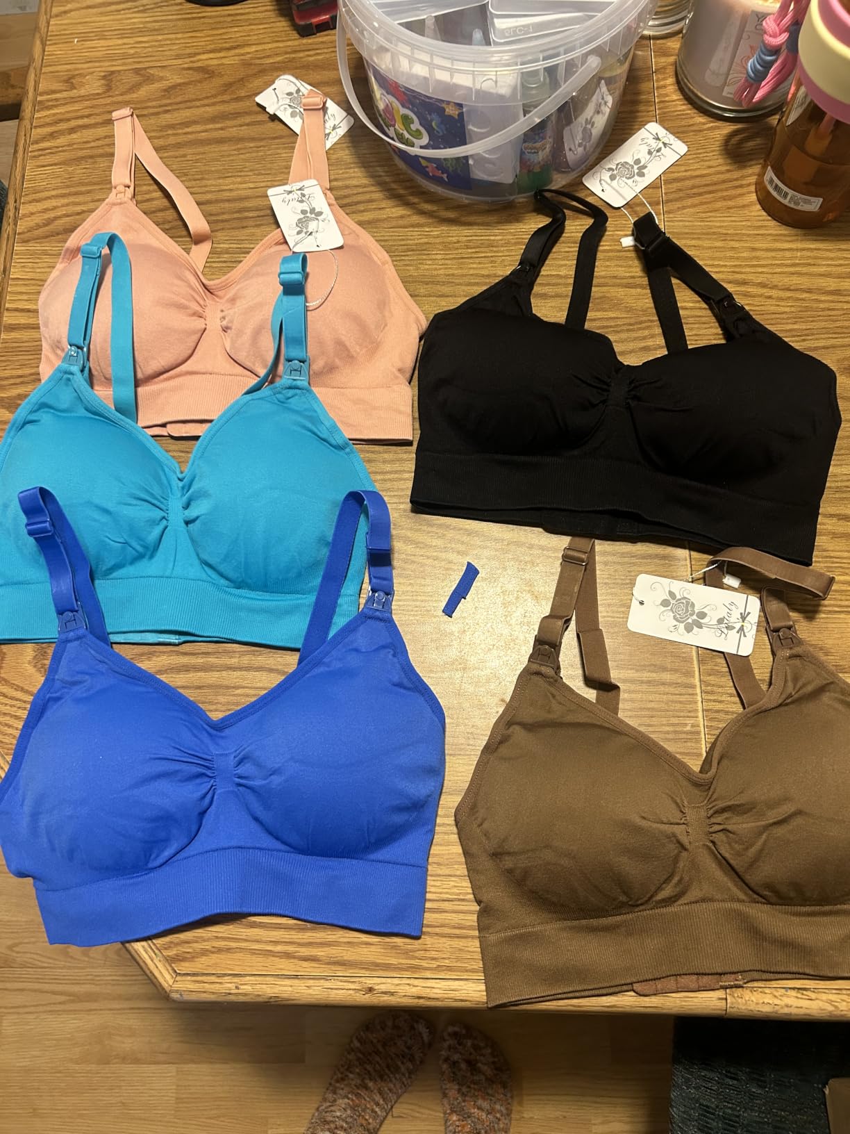 Womens Seamless Nursing Bra Sleeping Maternity Bralette for Breastfeeding Pack of 3 customer photo 2