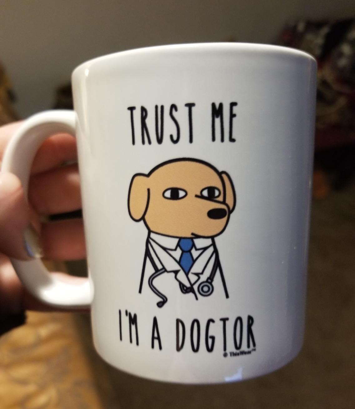 ThisWear Trust Me I'm a Dogtor Male 11oz Coffee Mug - 1 Pack customer photo 1