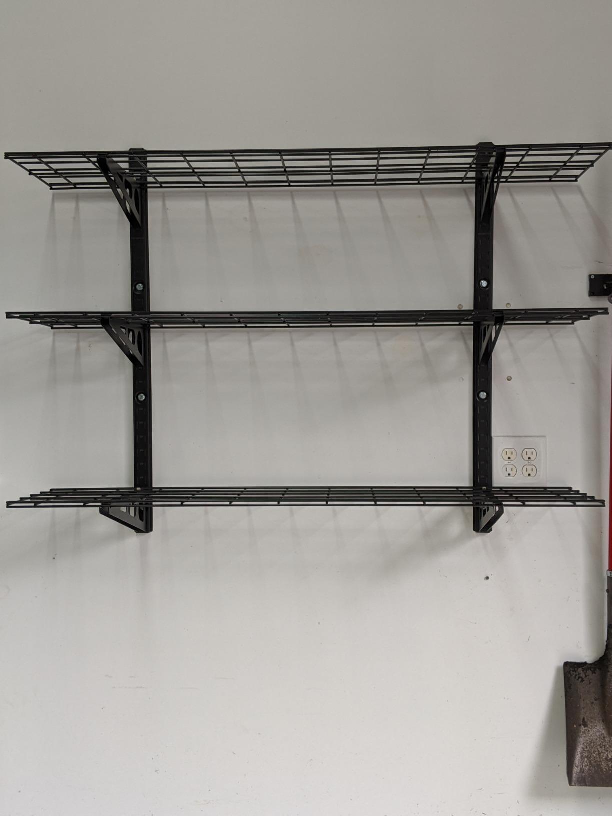 FLEXIMOUNTS 3-Tier 1x4ft Garage Storage Wall Shelving, Height Adjustable customer photo 2